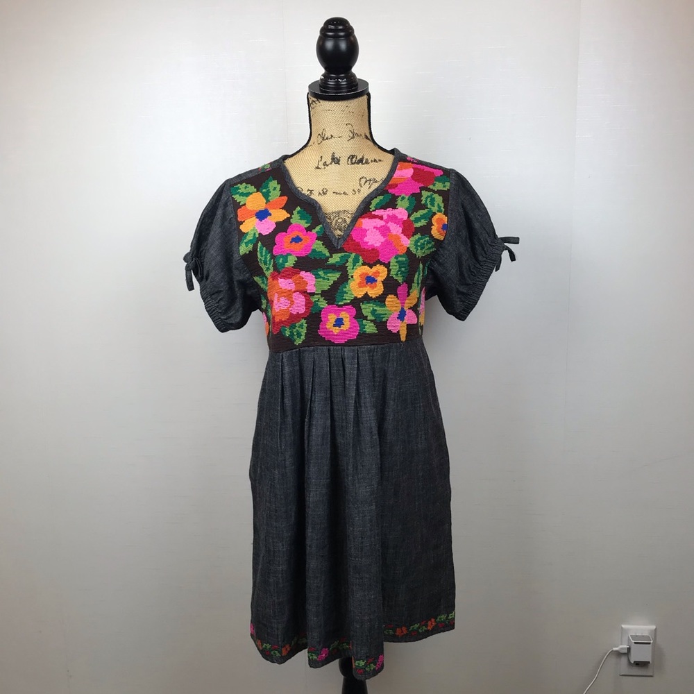 Free People Oaxaca Chambray Embroidered Dress - Picture 5 of 15